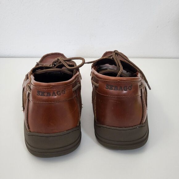SEBAGO Clovehitch II Mens 14 Brown Leather Boat Deck Shoes 24343 Loafers Resort main image 6